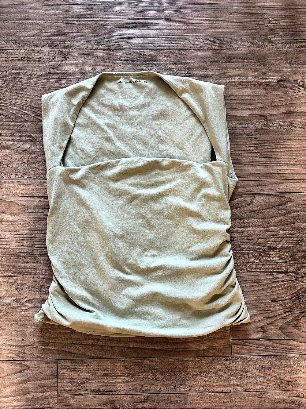 Abercrombie & Fitch Ruched Tank Top Green